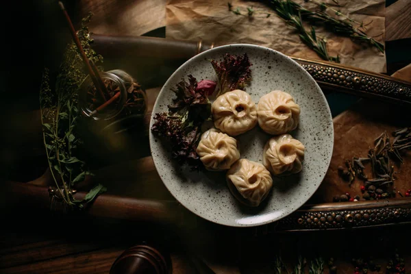 Mongolian traditional food on table