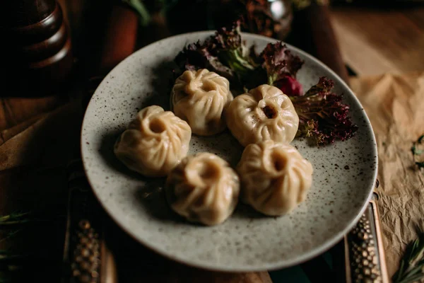 Mongolian traditional food on table