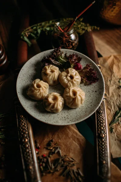 Mongolian traditional food on table