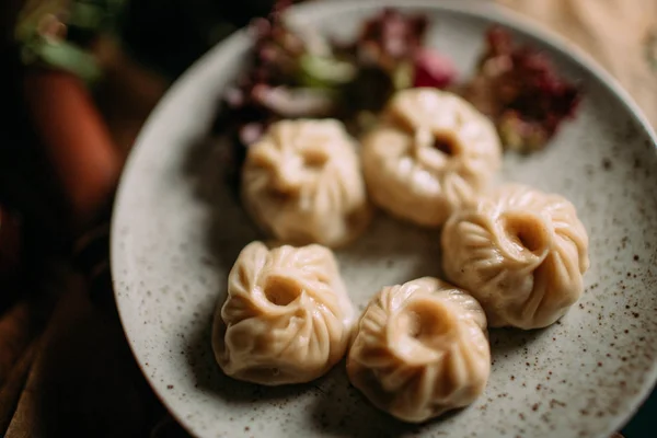 Mongolian traditional food on table