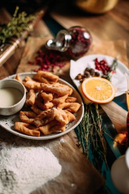 Moğol yemek masada geleneksel