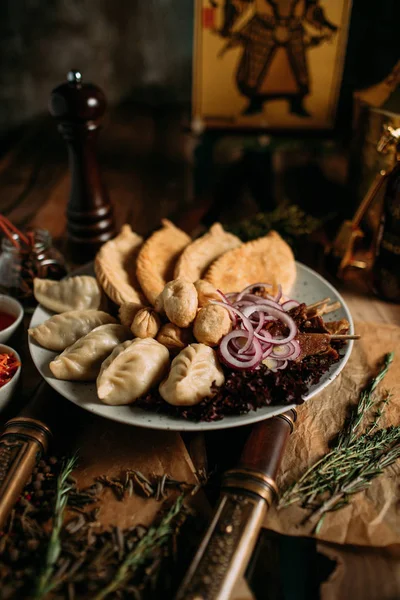 Mongolian Food Traditional Table — Stock Photo, Image