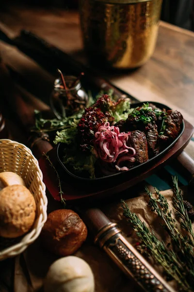 Mongolian Traditional Food Table — Stock Photo, Image