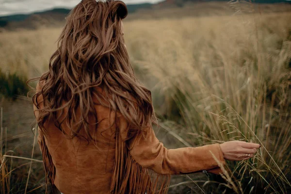 Menina Estilo Boho — Fotografia de Stock