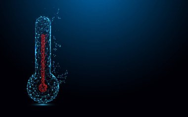 Sıcaklık şeklinde çizgiler, üçgenler ve parçacık tarzı tasarım. İllüstrasyon vektör