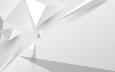 Arka beyaz 3d poligonal plan. Vektör çizim