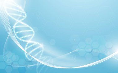 DNA ve kalp hızı. Tıp ve bilim kavramı arka plan