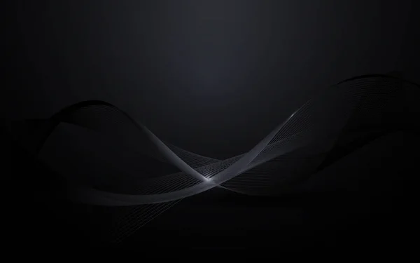 抽象的な黒い波状デジタル背景 — ストックベクタ