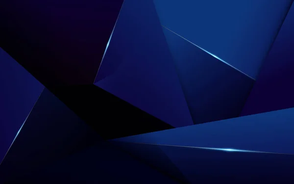Modèle Polygonal Abstrait Luxe Fond Bleu Foncé — Image vectorielle