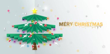 Mutlu Noeller. Yeni Yılınız Kutlu Olsun. Noel ağacı ve süs eşyaları