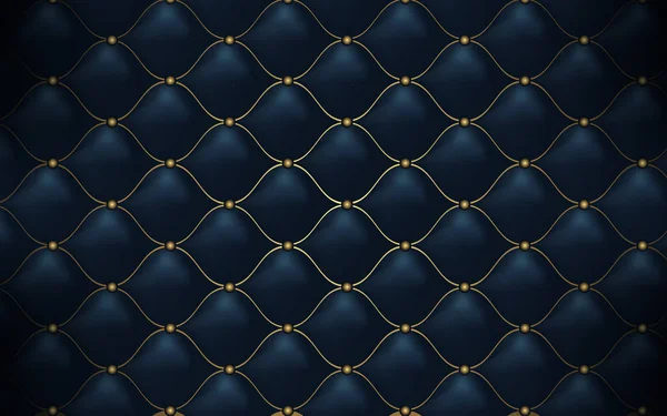 Кожаная Фактура Абстрактный Многоугольный Узор Роскошь Темно Синий Золотом — стоковый вектор