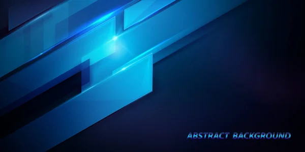 Абстрактний Темно Синій Геометричний Високотехнологічний Цифровий Фон — стоковий вектор
