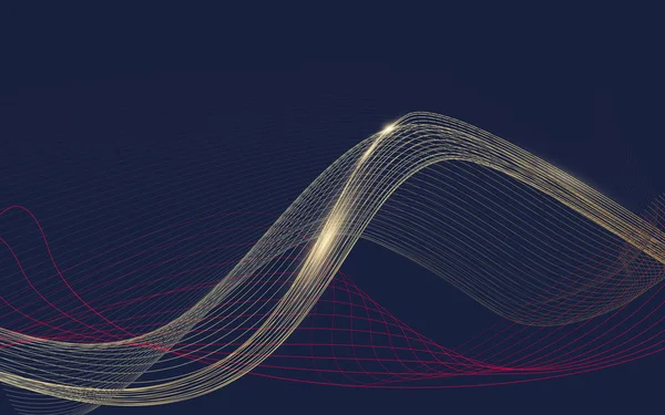 抽象的なデジタル波と未来技術の背景 — ストックベクタ