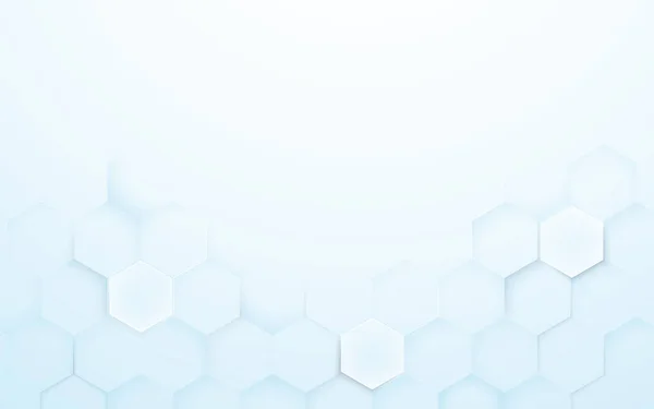 Bleu Doux Blanc Hexagones Texture Fond — Image vectorielle