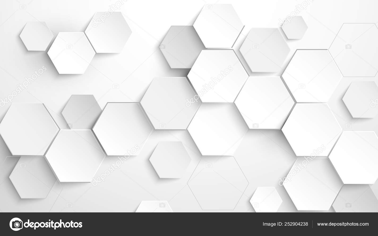 Abstract white hexagon background. Vector Illustration Stock Vector