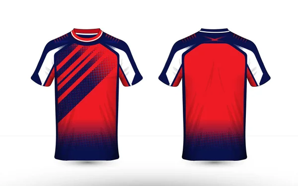 Design-Vorlage für E-Sport-T-Shirts in blau, weiß und orange — Stockvektor