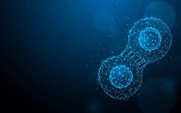 Embriyonik kök hücreleri böler. Mikroskop altında mitoz. 3d illüstrasyon