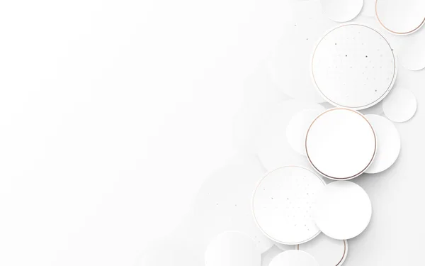 Cercles abstraits fond moderne blanc et gris. Illustration vectorielle — Image vectorielle
