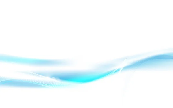 Abstrato moderno futurista azul e branco ondulado com luz borrada linhas curvas fundo — Vetor de Stock