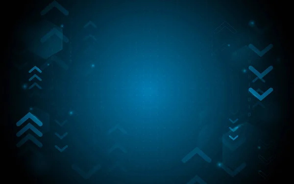 Abstraktní modrý geometrický tvar s technologií digitálního Hi futuristického pozadí — Stockový vektor
