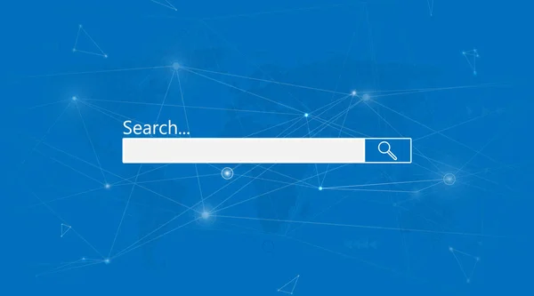 Navegador do motor de busca. Conexão abstrata de dados de internet fundo da rede — Vetor de Stock