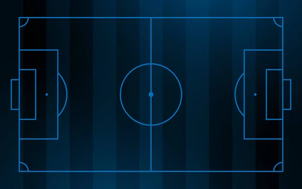 축구와 축구 필드 배경입니다. 기술과 미래지향적인 컨셉 디자인 — 스톡 벡터