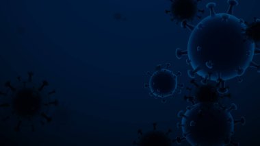 Soyut Coronavirus, Salgın ve Karanlık Geçmişli Grip. Virüs Covid 19. Roman Coronavirus