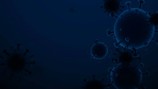 Abstraktes Coronavirus Ausbruch Und Influenza Mit Dunklem Hintergrund Virus Covid — Stockvektor