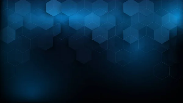 Tecnología Abstracta Futuristic Digital Tech Concept Resumen Hexagonal Molecule Background — Vector de stock
