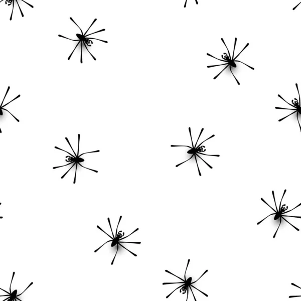 Spiders seamless pattern vector Halloween background. Vector illustration — Stock Illustration Spiders Seamless Pattern Vector Halloween Background Vector Illustration Vector Graphics