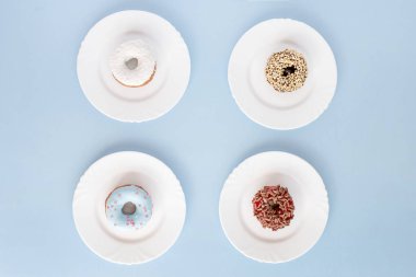 Sır beyaz plakaları kaplı çörek 