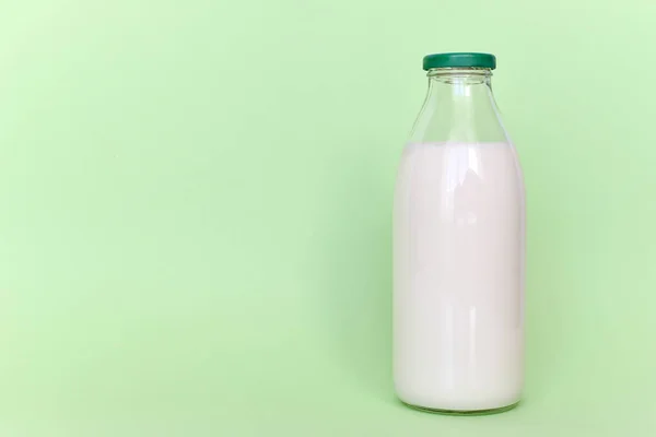 Milk in a glass bottle — Stock Photo, Image