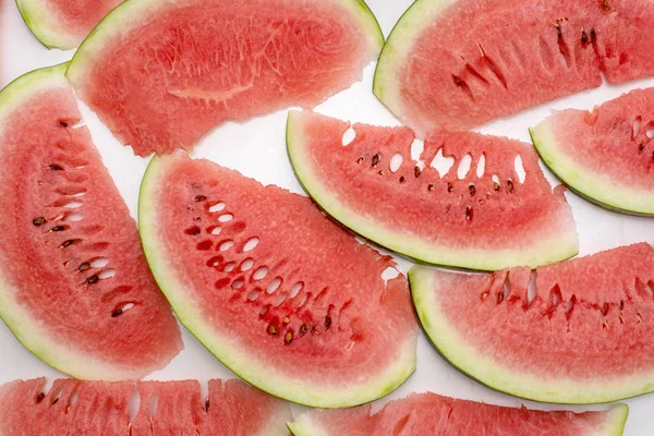 Arka plan kırmızı lezzetli sulu karpuz dilim