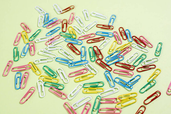 Beautiful multicolored paper clips