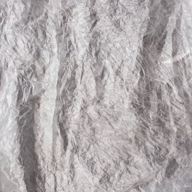 Arka plan şeffaf buruşuk plastik torba