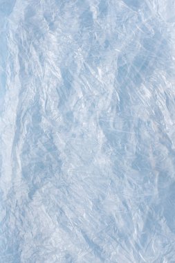 Arka plan şeffaf buruşuk plastik torba