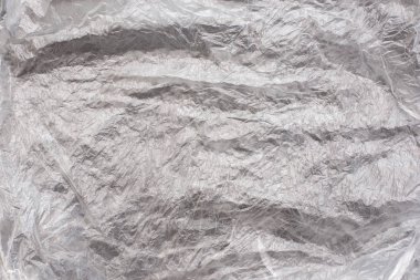 Arka plan şeffaf buruşuk plastik torba
