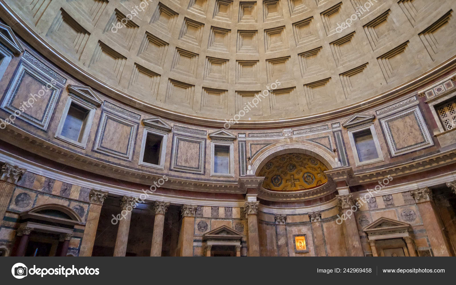 Interior Of The Pantheon In Rome Italy Stock Editorial