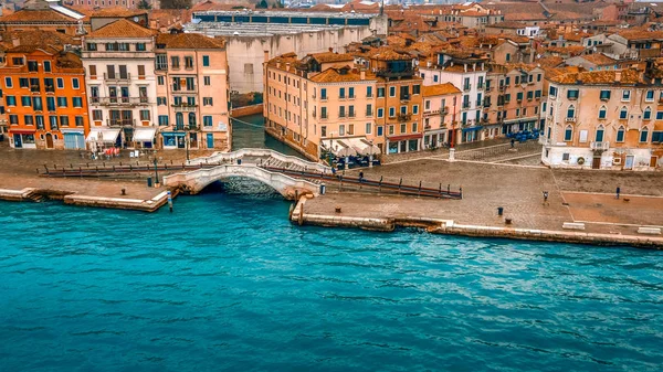 Cityscape of Venice Along Venetian Lagoon, Italy — Stock Photo, Image