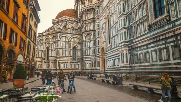 Kathedraal van Florence op Piazza del Duomo in Florence, Italië Stockfoto