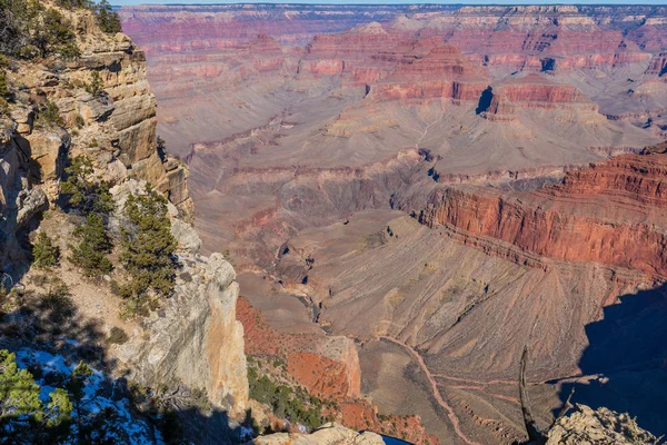 Chropowaty Piękno South Rim Wielkiego Kanionu — Zdjęcie stockowe