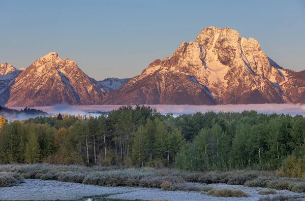 Paesaggio Autunnale Panoramico Nei Tetons — Foto Stock