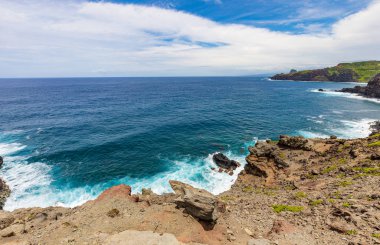 Sahil Maui Hawaii boyunca doğal peyzaj