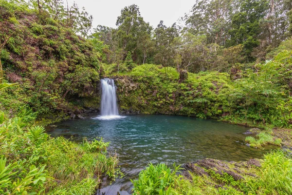 岛上的一条风景秀丽的热带瀑布 — 图库照片