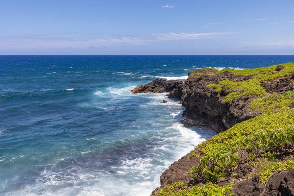 Den Natursköna Robusta Maui Kusten Nära Hana — Stockfoto