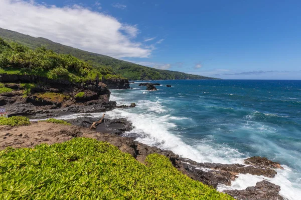 Den Natursköna Robusta Maui Kusten Nära Hana — Stockfoto