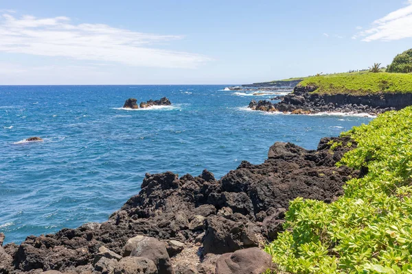 Den Natursköna Robusta Maui Kusten Nära Hana — Stockfoto