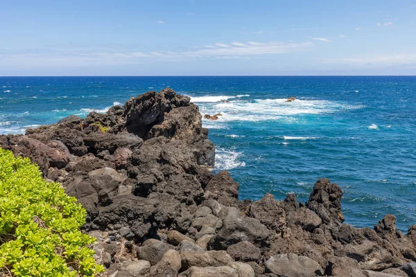 Den Natursköna Robusta Maui Kusten Nära Hana — Stockfoto