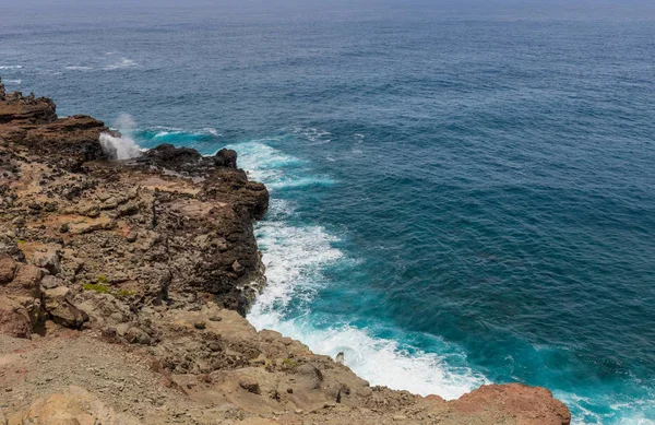 Pintoresco Nakalele Blowhole Isla Maui — Foto de Stock