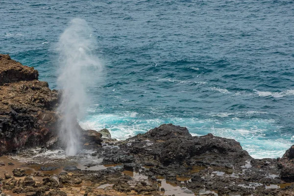 Pintoresco Nakalele Blowhole Isla Maui — Foto de Stock